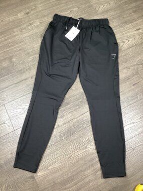 Gymshark Mens Sport Jogger Black S Elastic Waistband Slim Fit Gymwear Workout